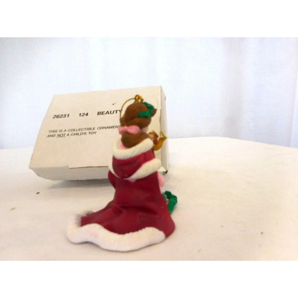 Disney Grolier Christmas Magic Ornament Beauty and the Beast With Box 023909 DCO